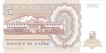 Paper Money of Zaire of 5 Nauveaux of 1993 issued.