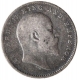 Silver Two Annas Coin of King Edward VII of Calcutta Mint of 1904.