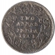 Silver Two Annas Coin of Victoria Empress of Calcutta Mint of 1901.