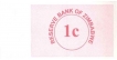 Paper Money of Zimbabwe of 1 Cent of 2006 issued.