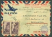 1953, Saigon A Calcutta - Madras, VIA AIR FRANCE, Vietnam, 1953, Registered Air Mail Letter from Saigon to Ramnad Dist, Exhibit Cover, Very Fine Condition.