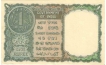 1 Rupee Bank Note of India of K.G. Ambegaonkar of 1953 issued