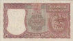 2 Rupees Bank Note of India of B. Rama Rau Govenor of 1951 issued.