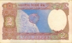 2 Rupees Bank Note of India of  R.N. malhotra Governor of 1985 issued