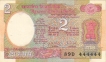 2 Rupees Bank Note of India of  R.N. malhotra Governor of 1985 issued