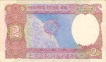 2 Rupees Bank Note of India of  R.N. malhotra Governor of 1985 issued