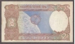 2 Rupees Bank Note of India of R.N. Malhotra Governor of 1988 issued.