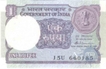 1 Rupee Bank Note of India of S. Venkitaramanan Governor of 1988 issued