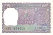 1 Rupee Bank Note of India of R.N. Malhotra Governor of 1980 issued