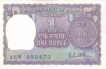 1 Rupee Bank Note of India of R.N. Malhotra Governor of 1980 issued.