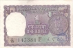 1 Rupee Bank Note of India of M.G. Kaul Governor of 1973 issued