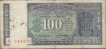 100 Rupees Bank Note of India of M. Narasimham Governor of 1977 issued.