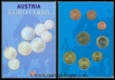 Uncirculated Copper Eight Euro Coins Set of Austria.