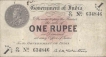 1 Rupee of King George V signed by A.C.Mc Watters.