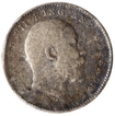 Silver Two Annas Coin of King Edward VII of Calcutta Mint of 1906.