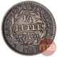 Silver Quarter Rupee Coin of Victoria Queen of Calcutta Mint of 1840.