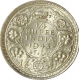 Silver Quarter Rupee of King George VI of Bombay Mint of 1943.