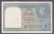 One Rupee Bank Note of King George VI of India.