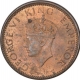 Bronze One Twelfth Anna Coin of  King George VI of Bombay Mint of 1941.