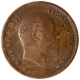 Copper One Quarter Anna of Edward VII of Calcutta Mint of 1910.