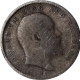 Silver Two Annas Coin of King Edward VII of Calcutta Mint of 1908.