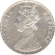 Silver One Rupee Coin of Victoria Empress of Bombay Mint of 1887.