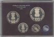 1997 Silver Proof Set Subhash Chandra Bose Centenary Calcutta Mint.