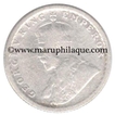 Silver Quarter Rupee of King George V of Calcutta Mint of 1919.