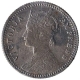 Silver Quarter Rupee Coin of Victoria Empress of Calcutta Mint of 1886.