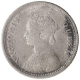 Silver Quarter Rupee Coin of Victoria Queen of Bombay Mint of 1862.