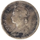 Silver Quarter Rupee of Victoria Empress of Calcutta Mint of 1897.