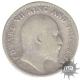 Silver Quarter Rupee of King Edward VII of Calcutta Mint of 1908.