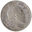 Silver Quarter Rupee Coin of King Edward VII of Calcutta Mint of 1907.