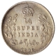 Silver Quarter Rupee Coin of King Edward VII of Calcutta Mint of 1908.