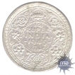 Silver Quarter Rupee Coin of King George VI of Bombay Mint of 1945.