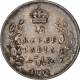 Silver Quarter Rupee Coin of King Edward VII of Calcutta Mint of 1908.