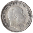 Silver Quarter Rupee Coin of King Edward VII of Calcutta Mint of 1906.