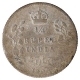 Silver Quarter Rupee Coin of King Edward VII of Calcutta Mint of 1908.