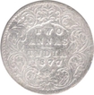 Silver Two Annas of Victoria Empress of Calcutta Mint of 1877.