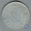 Silver Half Rupee of King George V of Calcutta Mint of 1934.