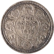 Silver Two Annas Coin of King George V of Calcutta Mint of 1913.