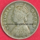 Silver Two Annas of Victoria Queen of Calcutta Mint of 1875.