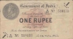 Rare One Rupee Note of King George, A C Mcwatters, correct and Split gujarati