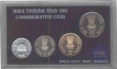 1991 Silver VIP Proof Set of India Tourism Year of Bombay Mint.