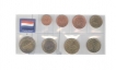 Set of Bi-Metal Coins of One Euro Cent, Two Euro Cent, Five Euro Cent, Ten Euro Cent, One Euro, Two Euro, Twenty Euro, Cent, Fifty Euro Cent of Nederlands.