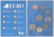 Uncirculated Copper Eight Euro Coins Set of Italia.