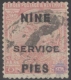 British India, 1921, provisional issue, 1a surcharged'nine pies