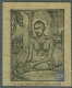 Newsprint Green Colour of Rectangle Shaped of Gandhi.