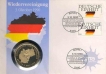 Postal covers of Deutsche Einheit , 1990, Wiedervereinigung, Special Cover With Coin & Stamps with Special Cancellation. Cover, Coin & Stamp on Seal & Fur Den Sports Theme, (Used).