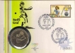 Postal covers of Alofi Niue , 1987, Stefi graf, Special Cover With Coin & Stamps with Special Cancellation. Cover, Coin & Stamp on Seal & Sports Theme, (Used).